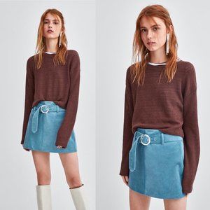 Zara cropped knit sweater